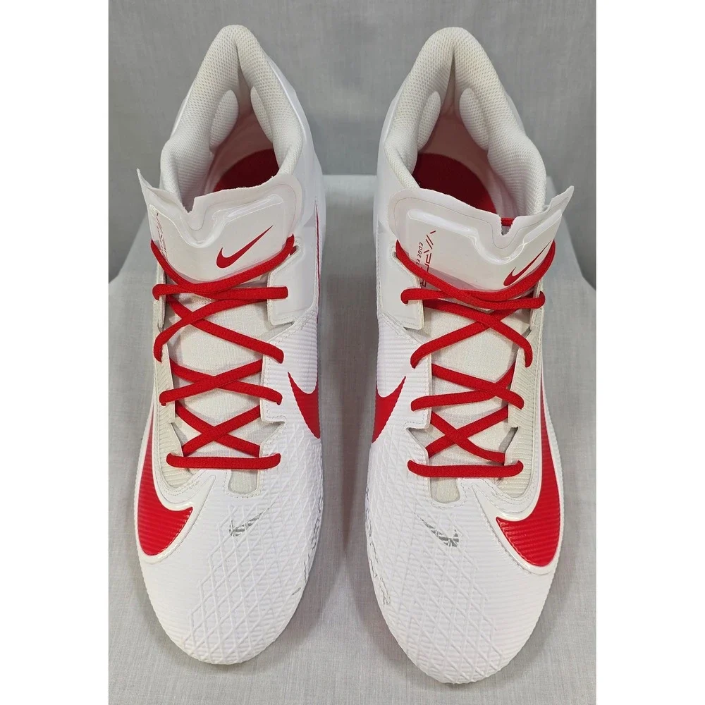 Nike Vapor Edge Elite 360 2 White University‎ Red Football Cleats Size 16